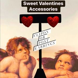 Heart Earrings #cliponearrings or #postearrings #valentinesdayearrings #hearts